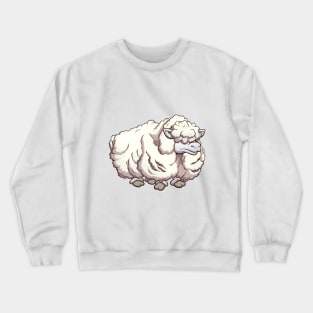 Hairy Cartoon Sheep Crewneck Sweatshirt